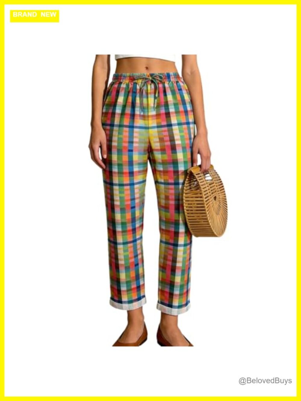 Womens Baggy Wide Leg Pants 2-Pocket Casual Barrel Palazzo Harem Pants